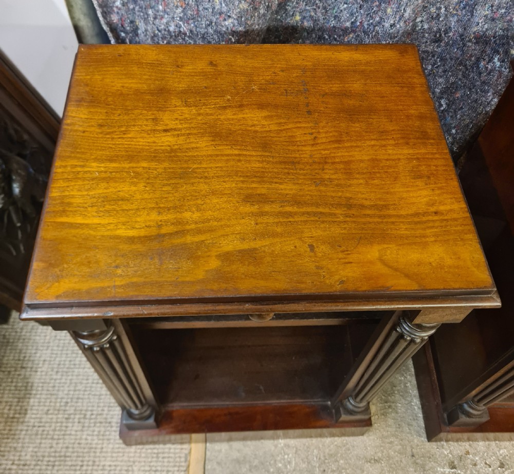 Pair of Victorian Mahogany Bedside Cabinets.  View V