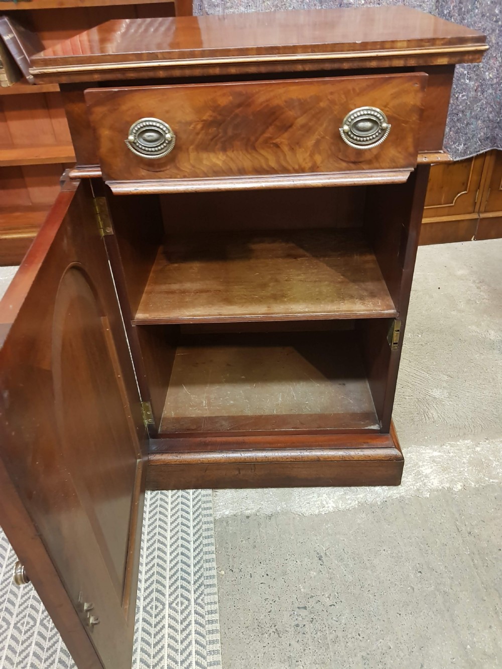 Pair of 19th Century Mahogany Pedestal Cabinets.  View III