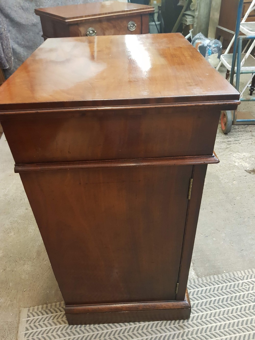 Pair of 19th Century Mahogany Pedestal Cabinets.  View V