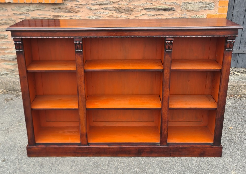 19th Century Mahogany Open Bookcase.