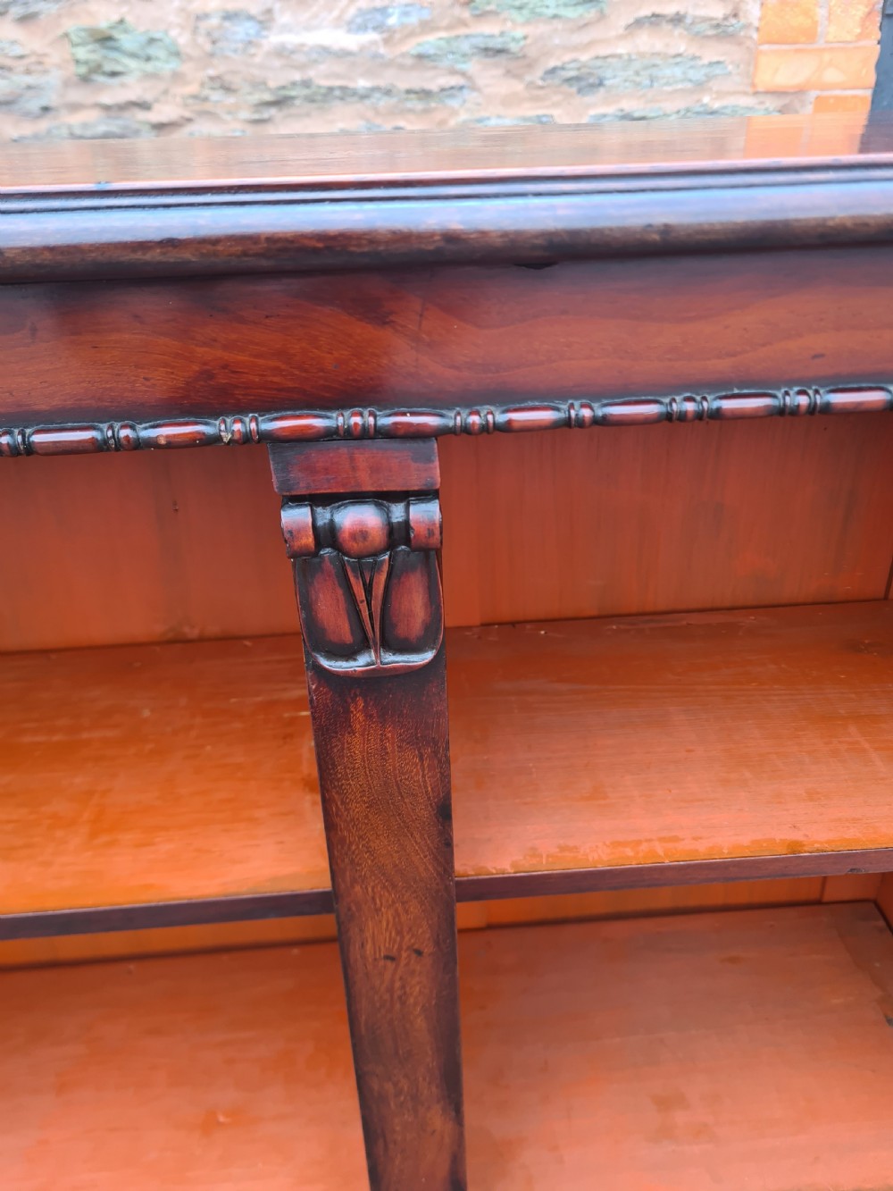 19th Century Mahogany Open Bookcase. View IV