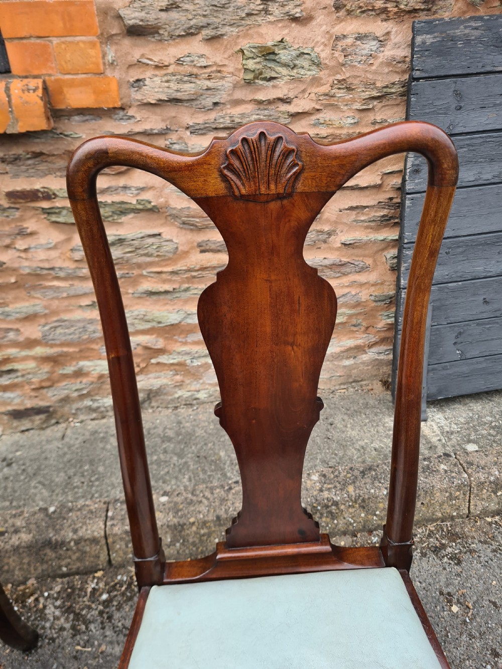 Set of Eight 1920s Mahogany Queen Anne Style Chairs.  View XI