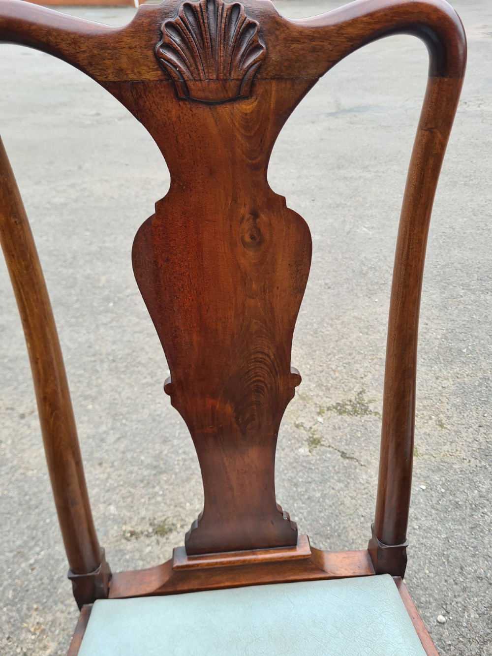 Set of Eight 1920s Mahogany Queen Anne Style Chairs.  View XII