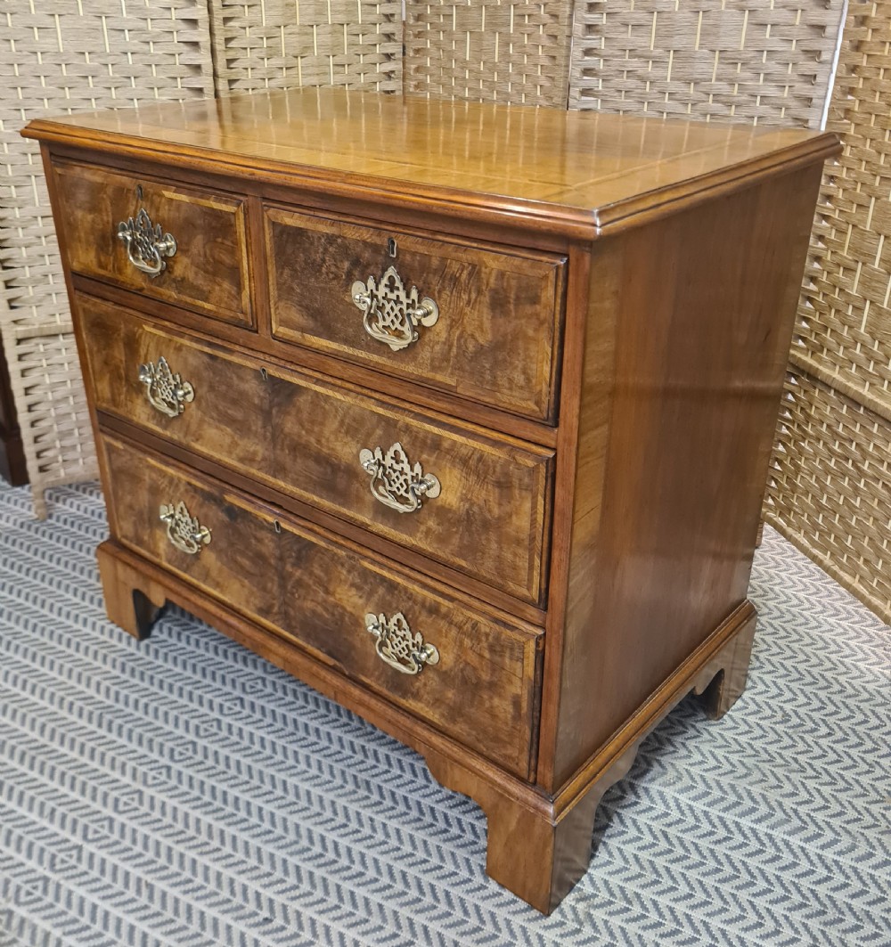 19th Century Period Style Walnut Chest of Drawers.  View II