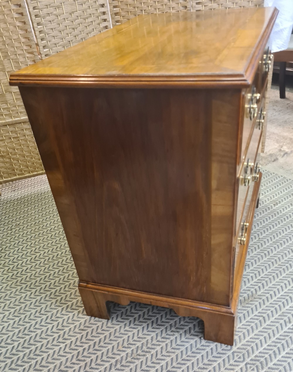 19th Century Period Style Walnut Chest of Drawers.  View V