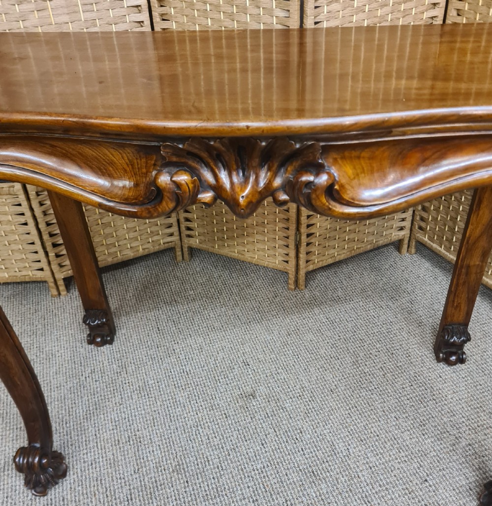 19th Century Carved Walnut Console Table.  View IV