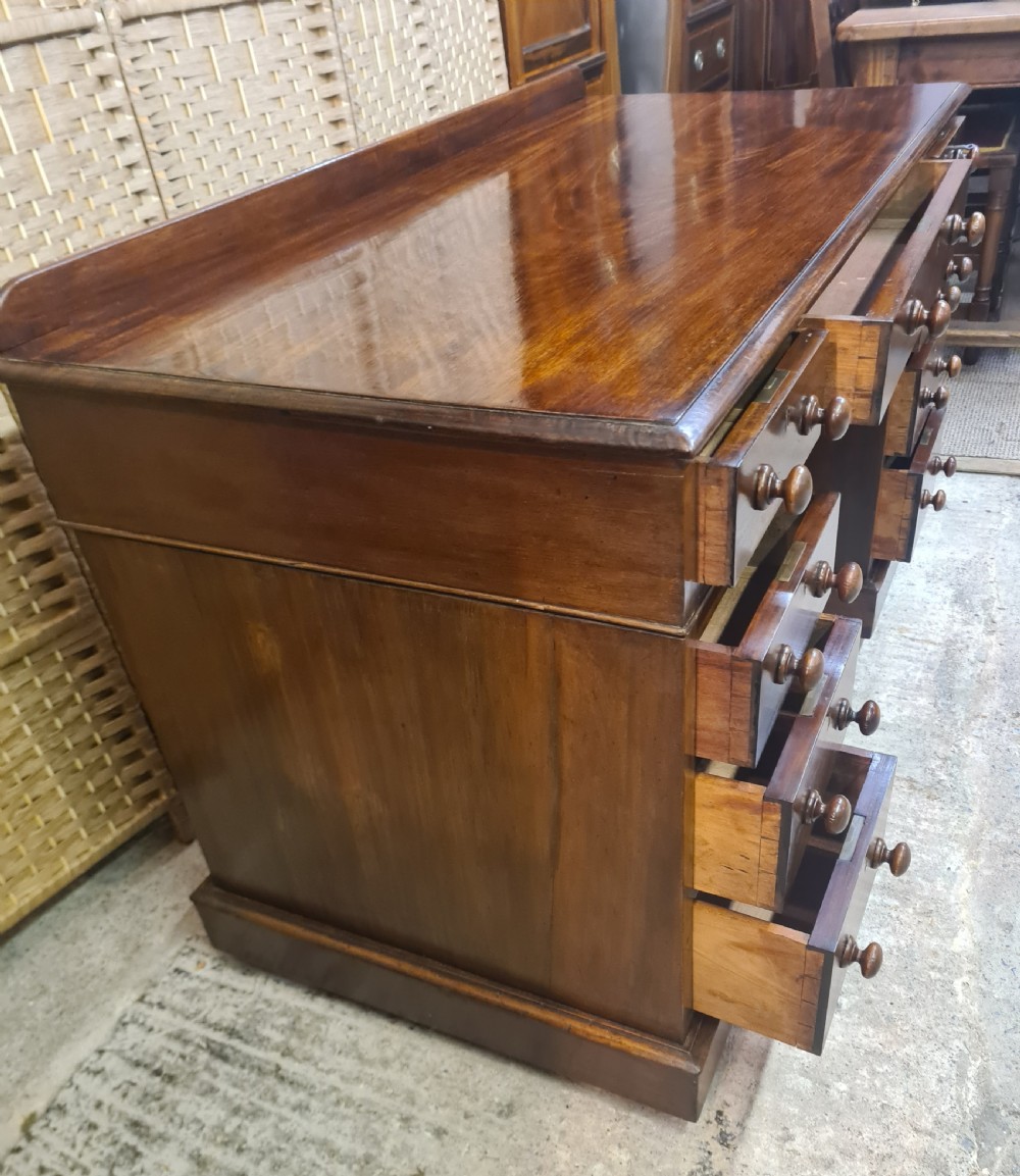 Victorian Mahogany Pedestal Desk  View III