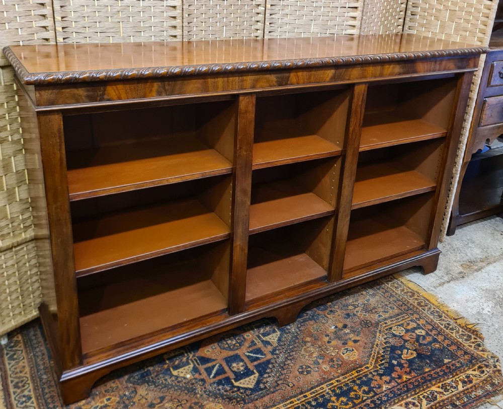 Edwardian Mahogany Open Bookcase. 