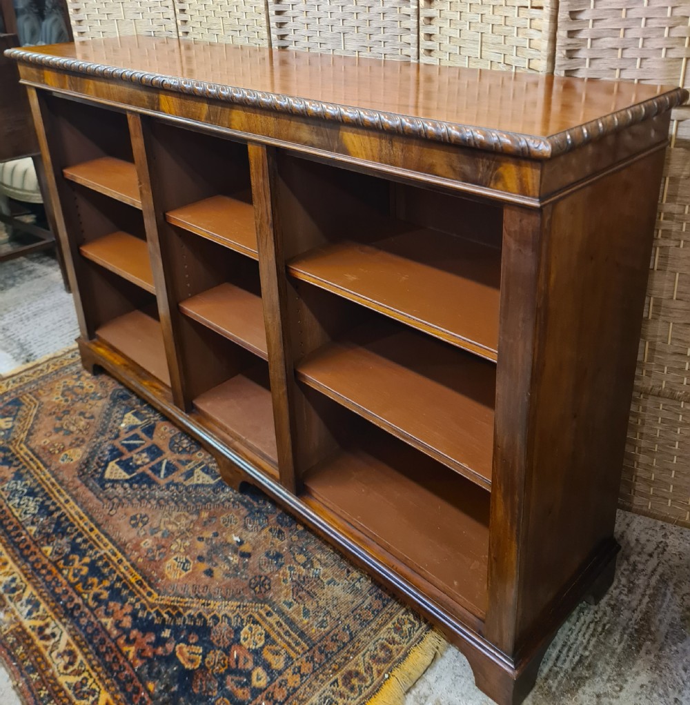 Edwardian Mahogany Open Bookcase.  View IV