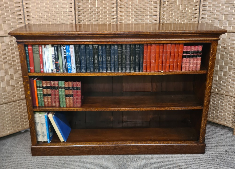 Victorian Quarter Oak Open Bookcase 