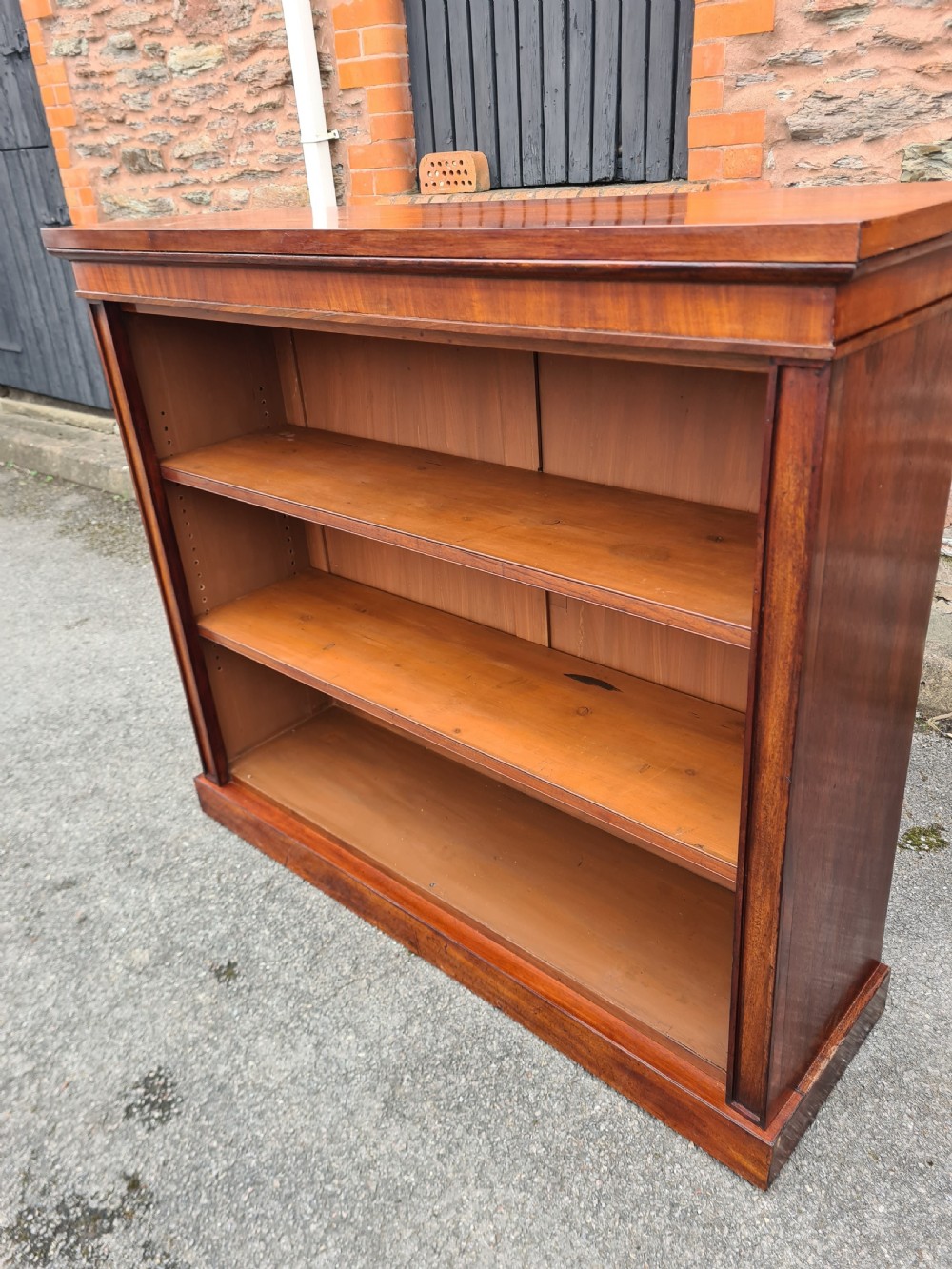 19th Century Mahogany Open Bookcase.  View IV