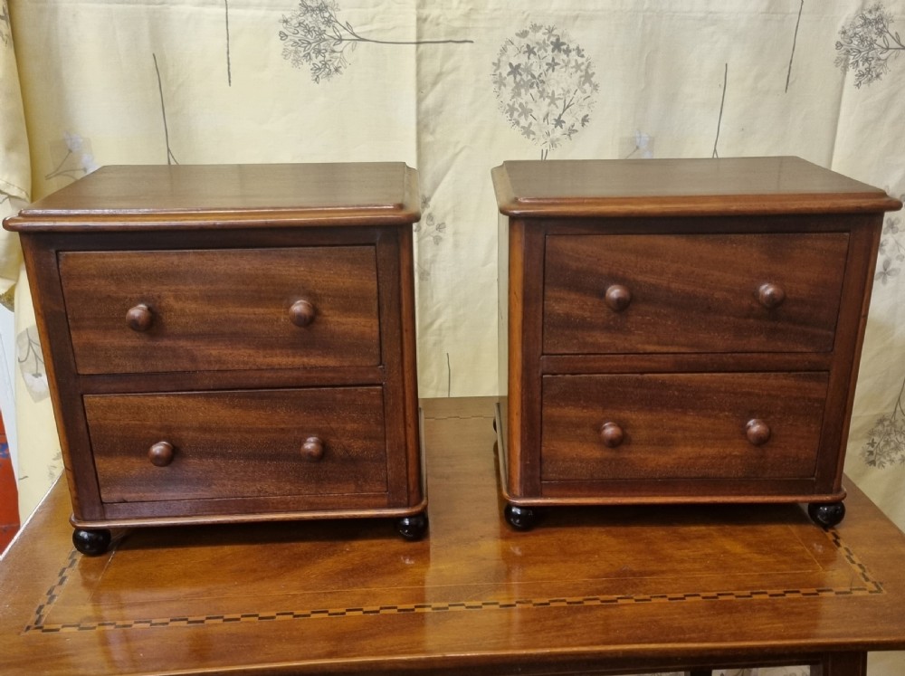 Pair of Victorian Table Top Chests. 