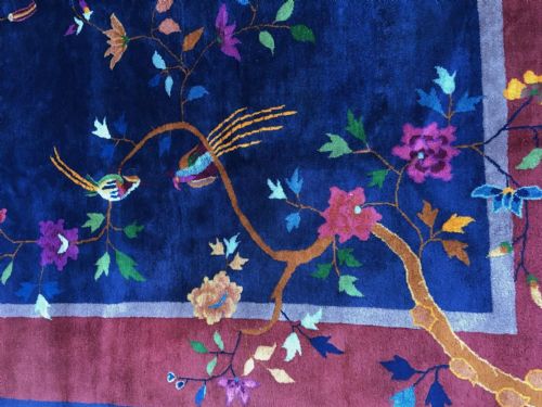 ANTIQUE CHINESE ART DECO CARPET 357M X 269M - ADDITIONAL PHOTO 7