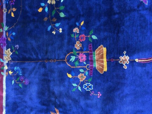 ANTIQUE CHINESE ART DECO CARPET 357M X 269M - ADDITIONAL PHOTO 8