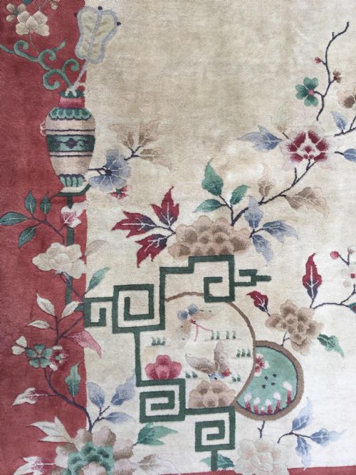 ANTIQUE CHINESE ART DECO CARPET 332M X 244M - ADDITIONAL PHOTO 6