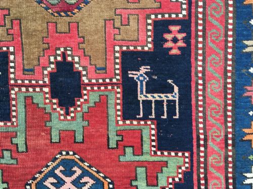 ANTIQUE CAUCASIAN LESGHI RUG 254M X 122M - ADDITIONAL PHOTO 5
