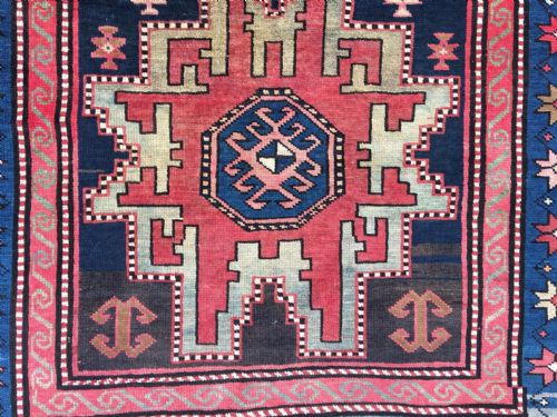 ANTIQUE CAUCASIAN LESGHI RUG 254M X 122M - ADDITIONAL PHOTO 6