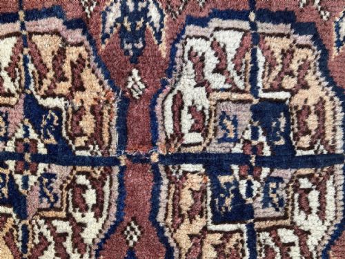 ANTIQUE TURKOMAN BOKHARA RUG 208M X 140M - ADDITIONAL PHOTO 7