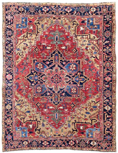 antique heriz carpet 320m x 237m - CATEGORY: ANTIQUE RUGS - DATED 1900