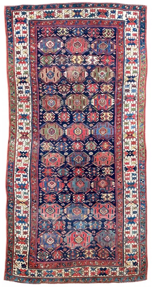antique kurdish kelleh 345m x 158m - CATEGORY: ANTIQUE RUGS - DATED 1850
