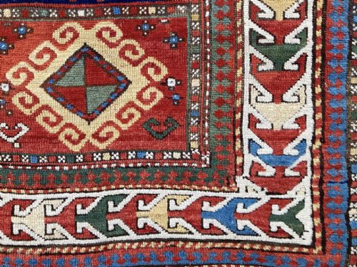 ANTIQUE CAUCASIAN GENDJE RUG 180M X 095M - ADDITIONAL PHOTO 2