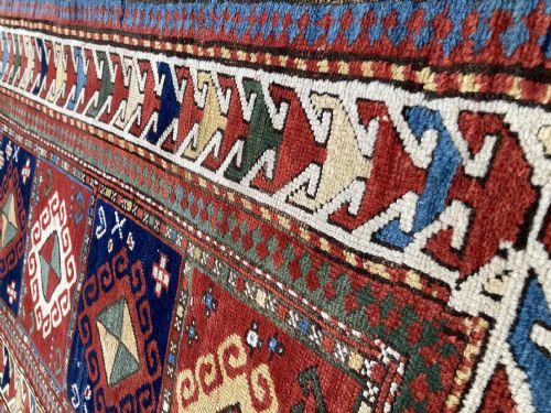 ANTIQUE CAUCASIAN GENDJE RUG 180M X 095M - ADDITIONAL PHOTO 4