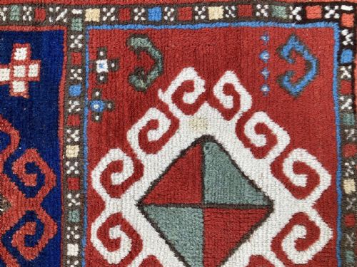 ANTIQUE CAUCASIAN GENDJE RUG 180M X 095M - ADDITIONAL PHOTO 7