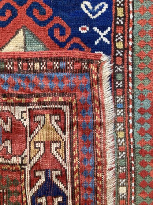 ANTIQUE CAUCASIAN GENDJE RUG 180M X 095M - ADDITIONAL PHOTO 8