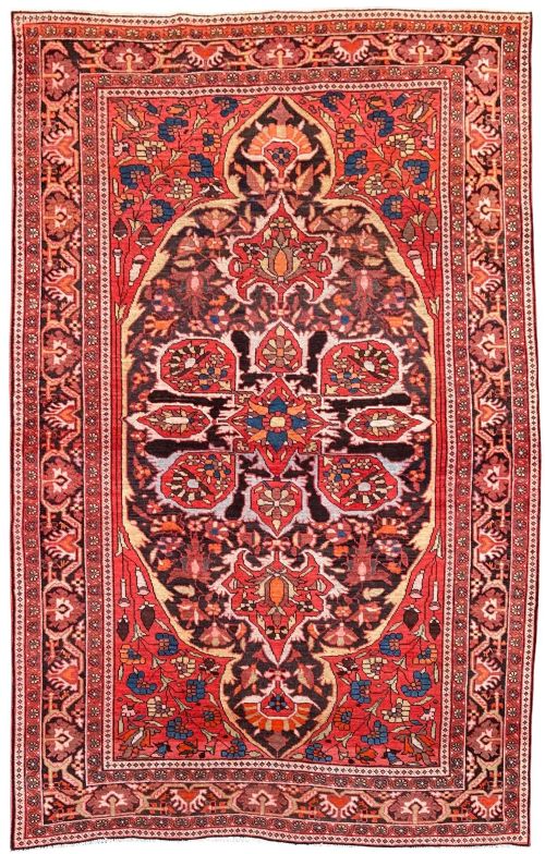 antique ferahan rug 197m x 132m - CATEGORY: ANTIQUE RUGS - DATED 1900