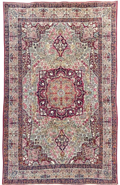 antique kerman lavar rug 223m x 141m - CATEGORY: ANTIQUE RUGS - DATED 1910