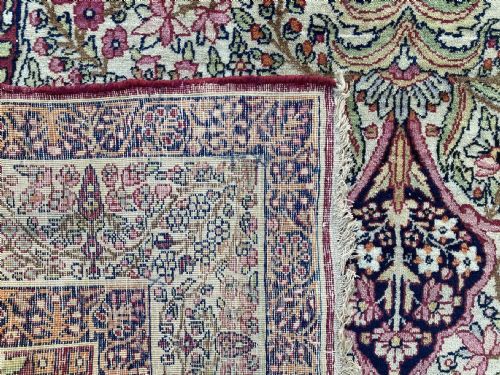 ANTIQUE KERMAN LAVAR RUG 223M X 141M - ADDITIONAL PHOTO 8