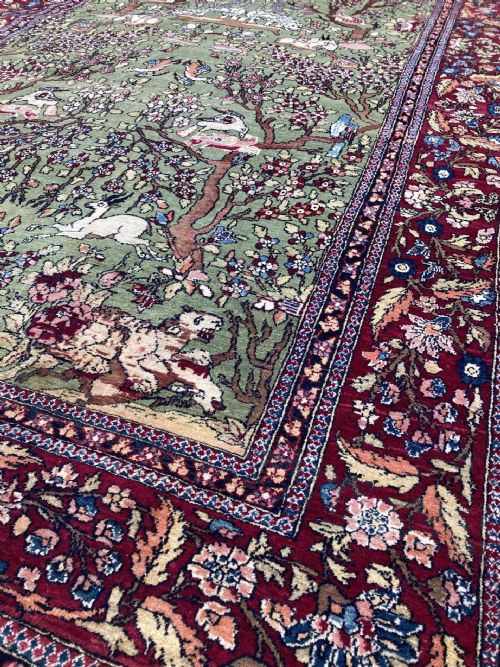 ANTIQUE ISFAHAN RUG 213M X 137M - ADDITIONAL PHOTO 4