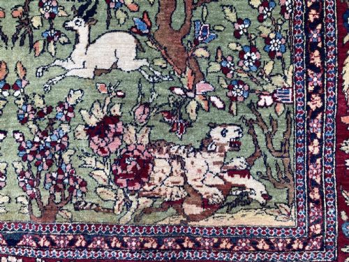 ANTIQUE ISFAHAN RUG 213M X 137M - ADDITIONAL PHOTO 9