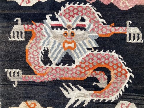 ANTIQUE TIBETAN DRAGON RUG 158M X 082M - ADDITIONAL PHOTO 6