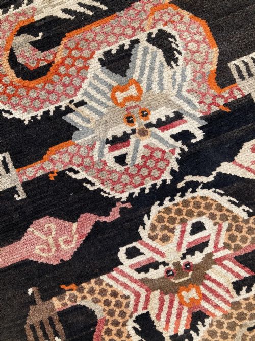 ANTIQUE TIBETAN DRAGON RUG 158M X 082M - ADDITIONAL PHOTO 7