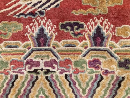 ANTIQUE CHINESE PILLAR RUG 188M X 101M - ADDITIONAL PHOTO 2