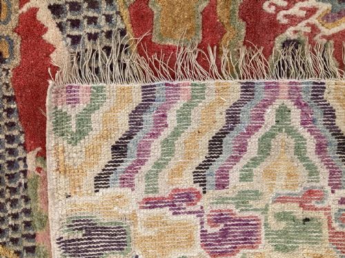 ANTIQUE CHINESE PILLAR RUG 188M X 101M - ADDITIONAL PHOTO 9