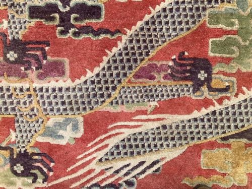 ANTIQUE CHINESE PILLAR RUG 188M X 101M - ADDITIONAL PHOTO 10