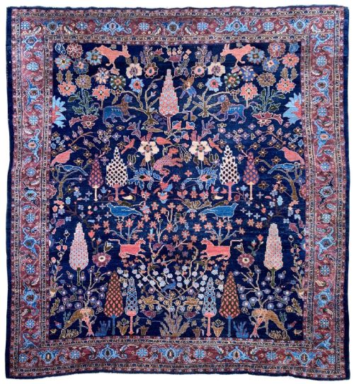 antique armanibaff carpet 297m x 266m - CATEGORY: ANTIQUE RUGS - DATED 1910