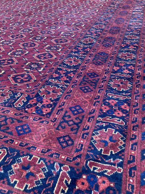 ANTIQUE AFGHAN BESHIR CARPET 320M X 265M - ADDITIONAL PHOTO 4