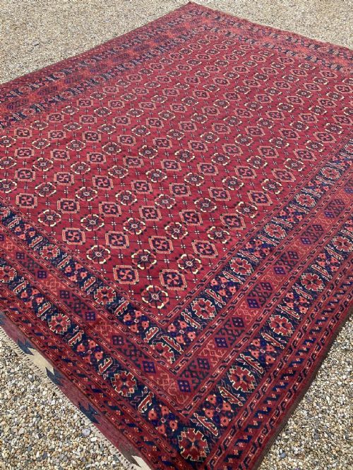 ANTIQUE AFGHAN BESHIR CARPET 320M X 265M - ADDITIONAL PHOTO 6
