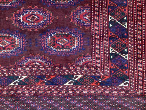 ANTIQUE TURKMEN TEKKE CARPET 320M X 200M - ADDITIONAL PHOTO 2