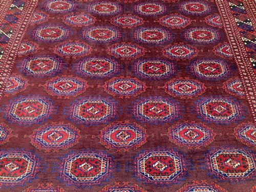 ANTIQUE TURKMEN TEKKE CARPET 320M X 200M - ADDITIONAL PHOTO 3
