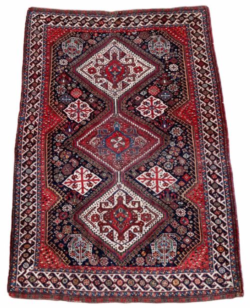 ANTIQUE QASHQAI RUG 147M X 104M - ADDITIONAL PHOTO 1