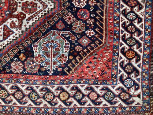 ANTIQUE QASHQAI RUG 147M X 104M - ADDITIONAL PHOTO 2