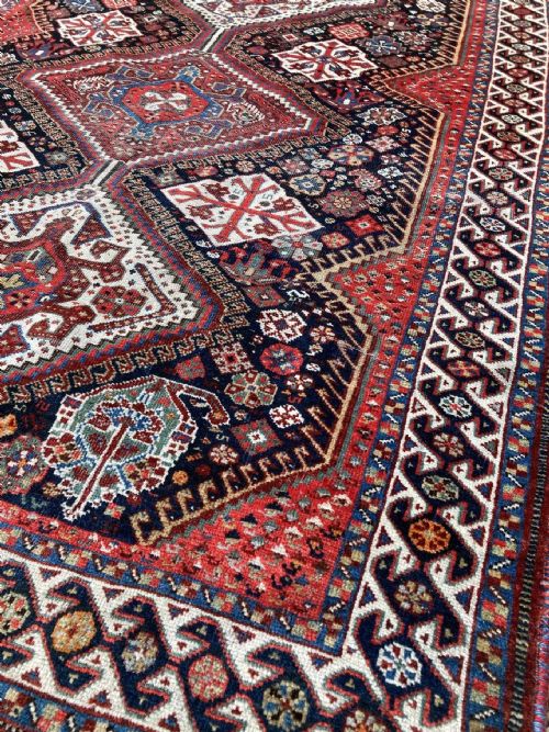 ANTIQUE QASHQAI RUG 147M X 104M - ADDITIONAL PHOTO 3