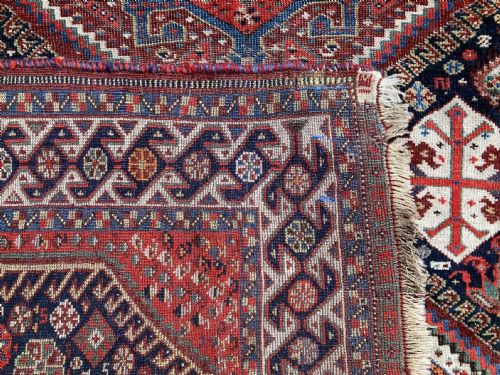 ANTIQUE QASHQAI RUG 147M X 104M - ADDITIONAL PHOTO 6