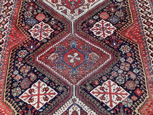 ANTIQUE QASHQAI RUG 147M X 104M - ADDITIONAL PHOTO 7