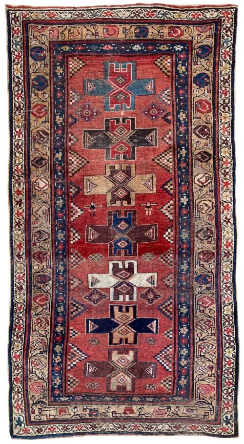 antique kurdish rug 224m x 119m - CATEGORY: ANTIQUE RUGS - DATED 1900