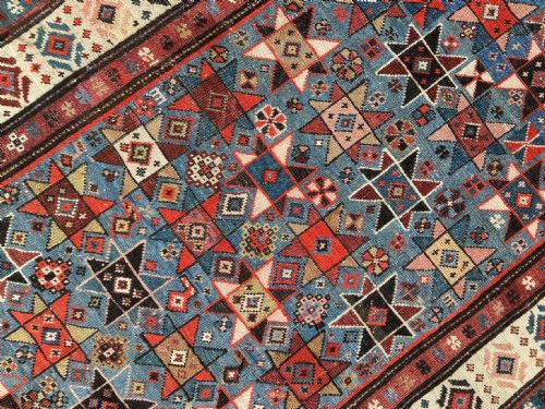ANTIQUE CAUCASIAN GENJE RUNNER 259M X 107M - ADDITIONAL PHOTO 5